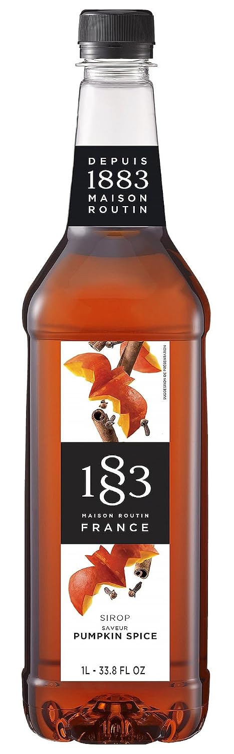 1883 Maple Syrup for Drinks, Made in France, 1 Liter Glass Bottle