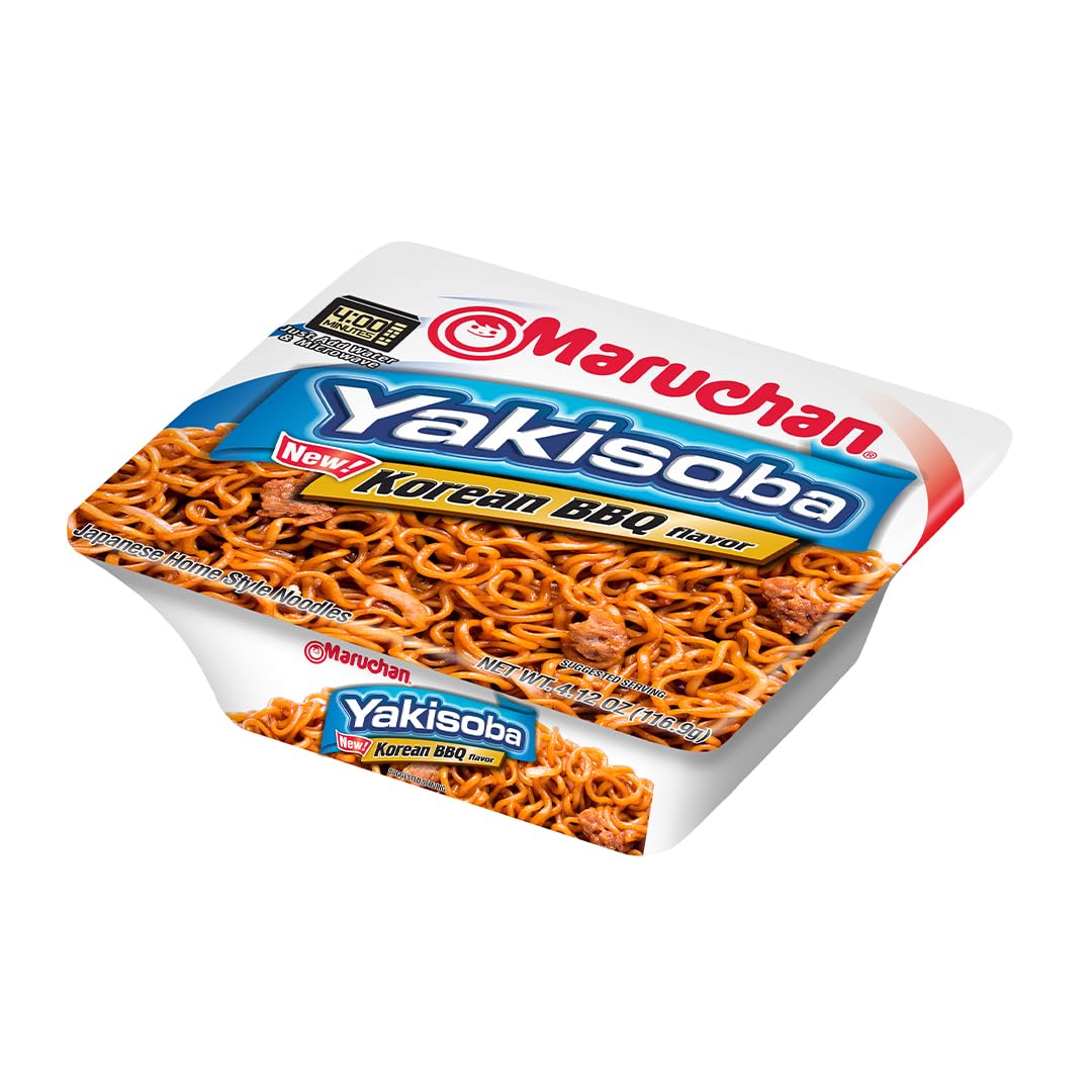 Maruchan Yakisoba, Spicy Chicken Flavor – Stir-Fried Japanese Instant Ramen Noodles, High Protein Microwavable Meal – 4.11 Oz. (8 Pack)