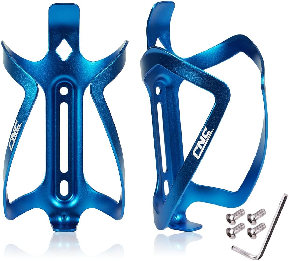 CNC Bike Water Bottle Holder，2-Pack Bike Bottle Cage for MTB Road Bike，Black