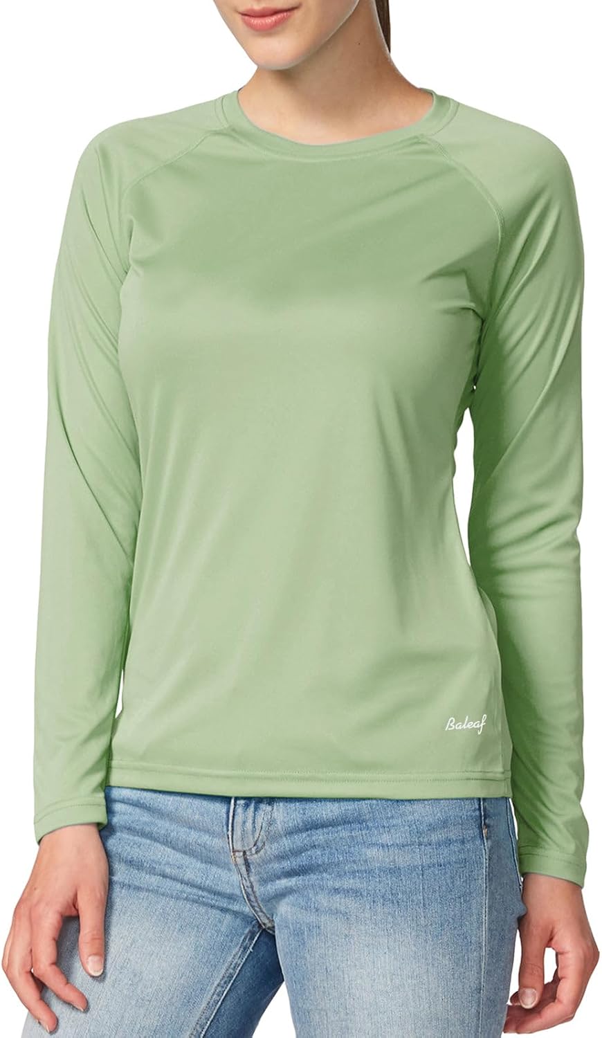 baleaf Women's UPF 50+ Sun Shirts Long Sleeve Stretchy Quick Dry | Lightweight, Rash Guard, UPF 50+ Sun Protection, Breathable Comfort material for Hking Workout, Excellent for hot weather