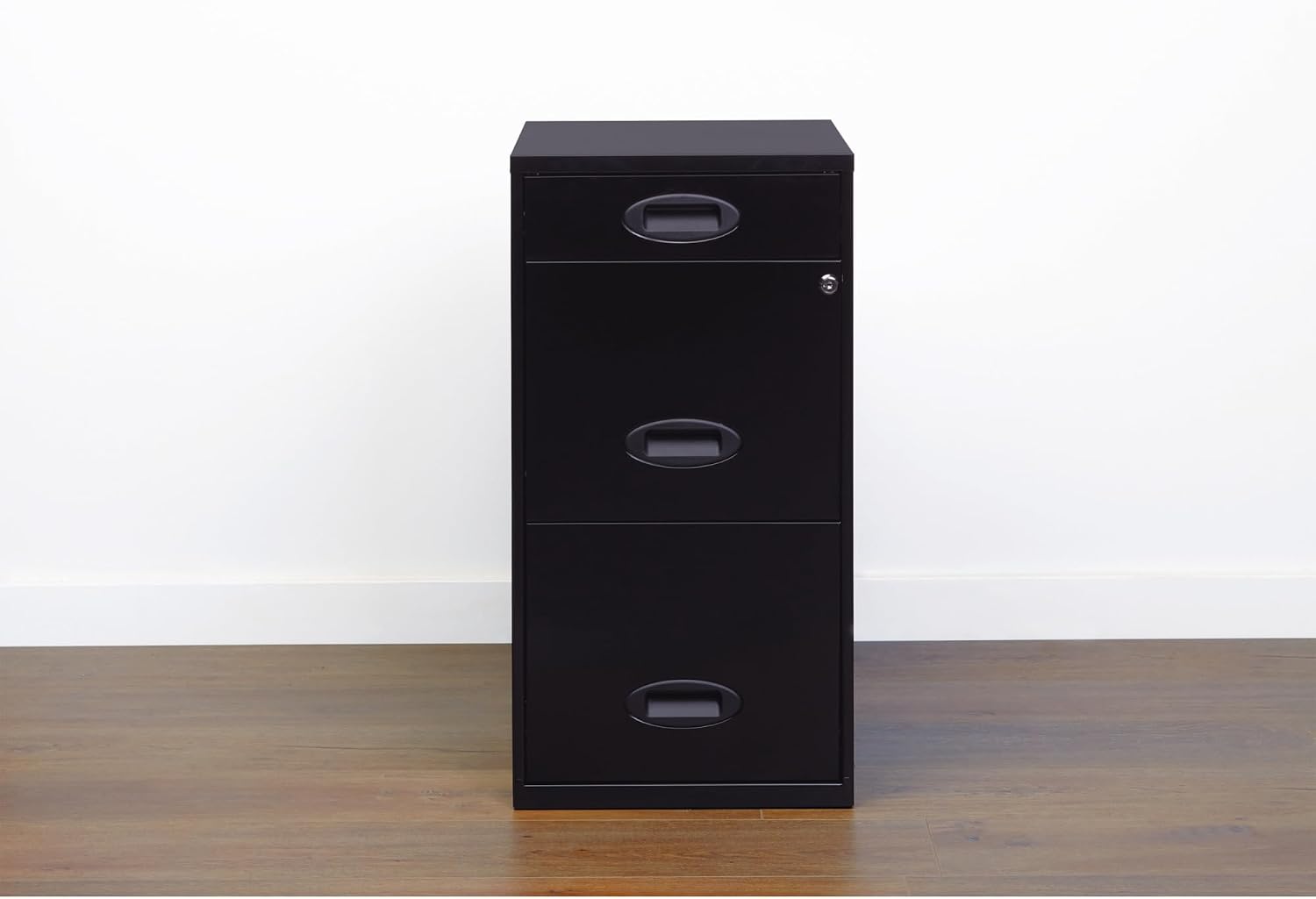 Realspace® SOHO 18" D 3-Drawer Organizer Vertical File Cabinet, Black