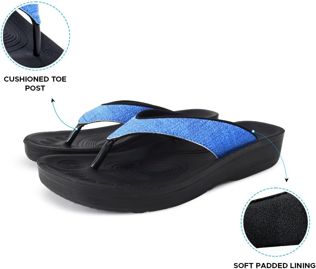 AEROTHOTIC Comfortable Arch Support Flip Flops for Women Orthotic Sandals