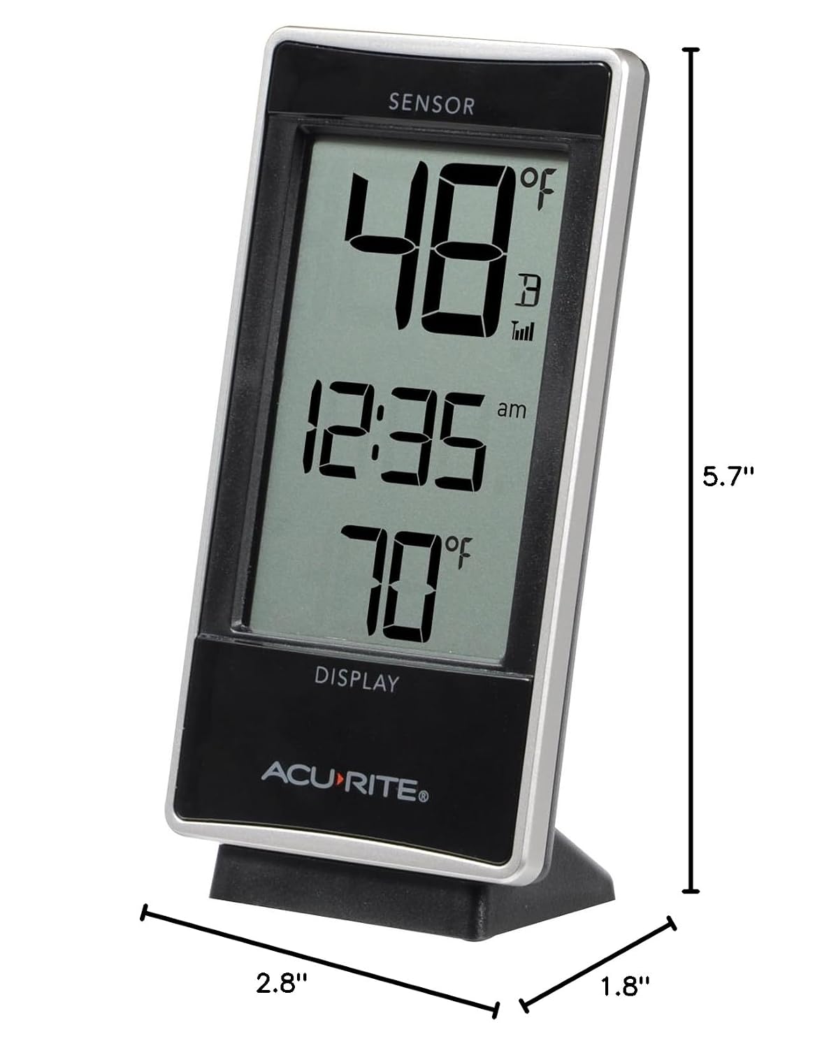 AcuRite 02059M Digital Thermometer with Indoor and Outdoor Temperature,White