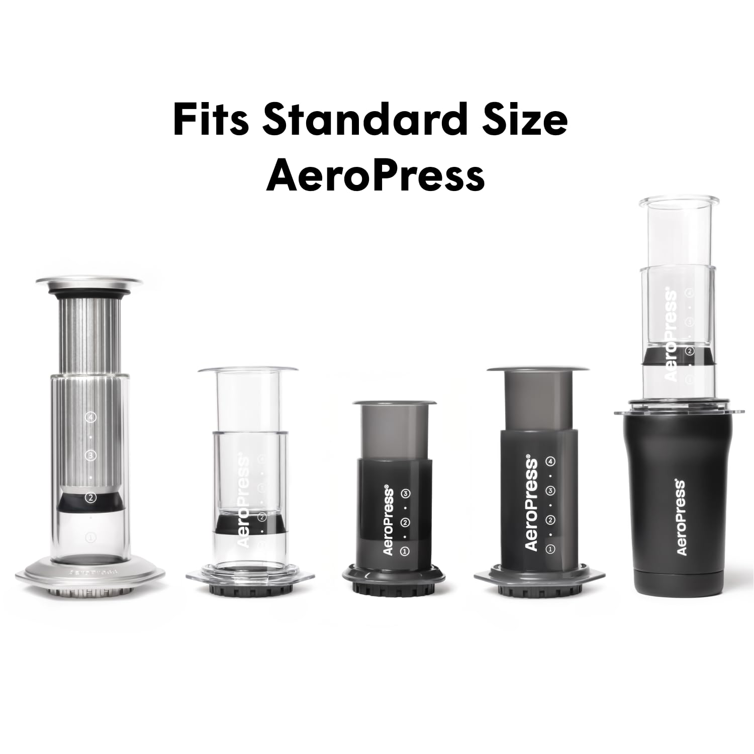 AeroPress White Paper Micro-Filters, 4 pack, 1400 Count Count | Compostable Coffee Filters Made From White, Chlorine-Free Paper