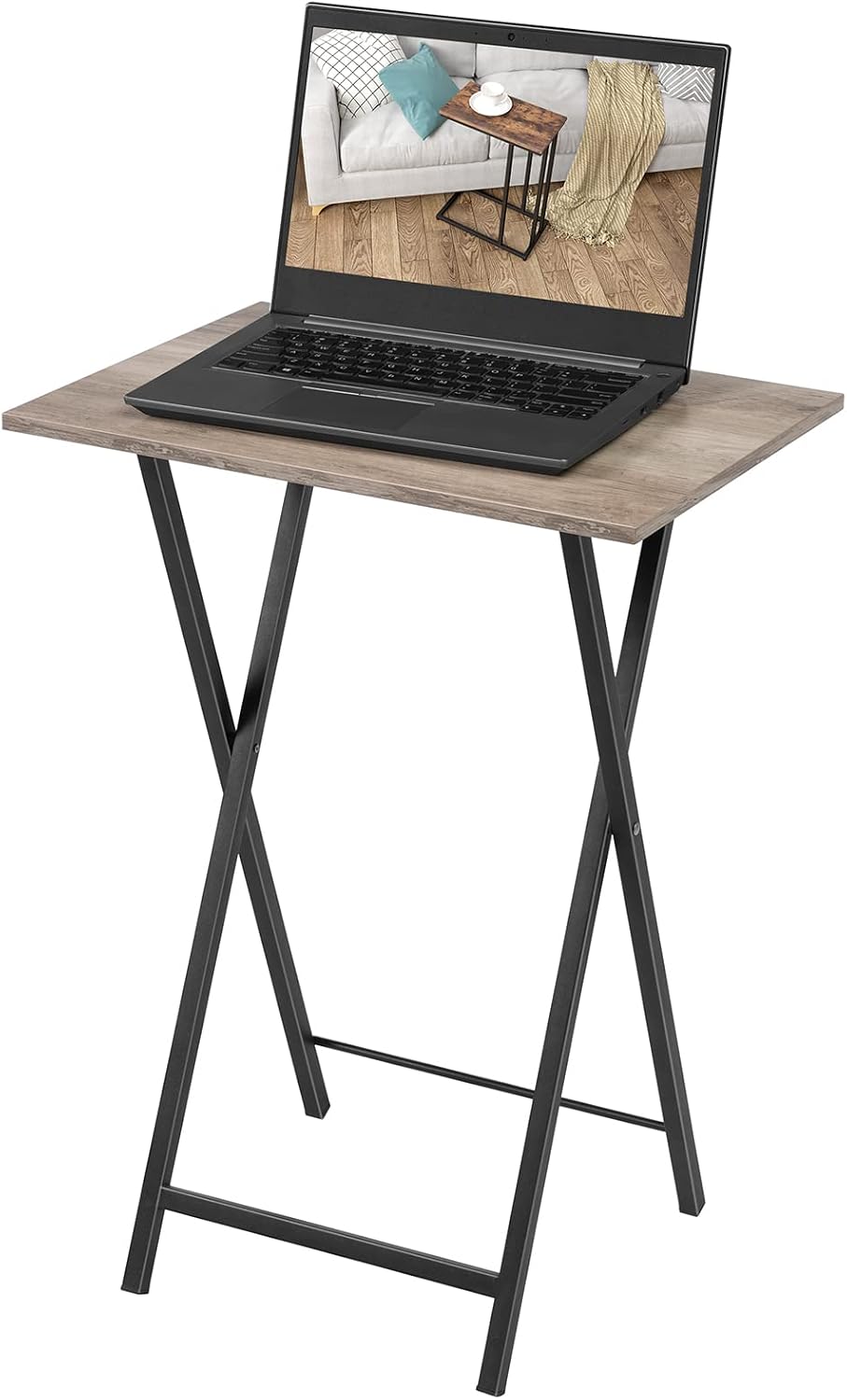 HOOBRO Folding TV Table, TV Tray, Stable Snack Table for Small Space, Portable Sofaside Desk, Easy Assembly and Storage