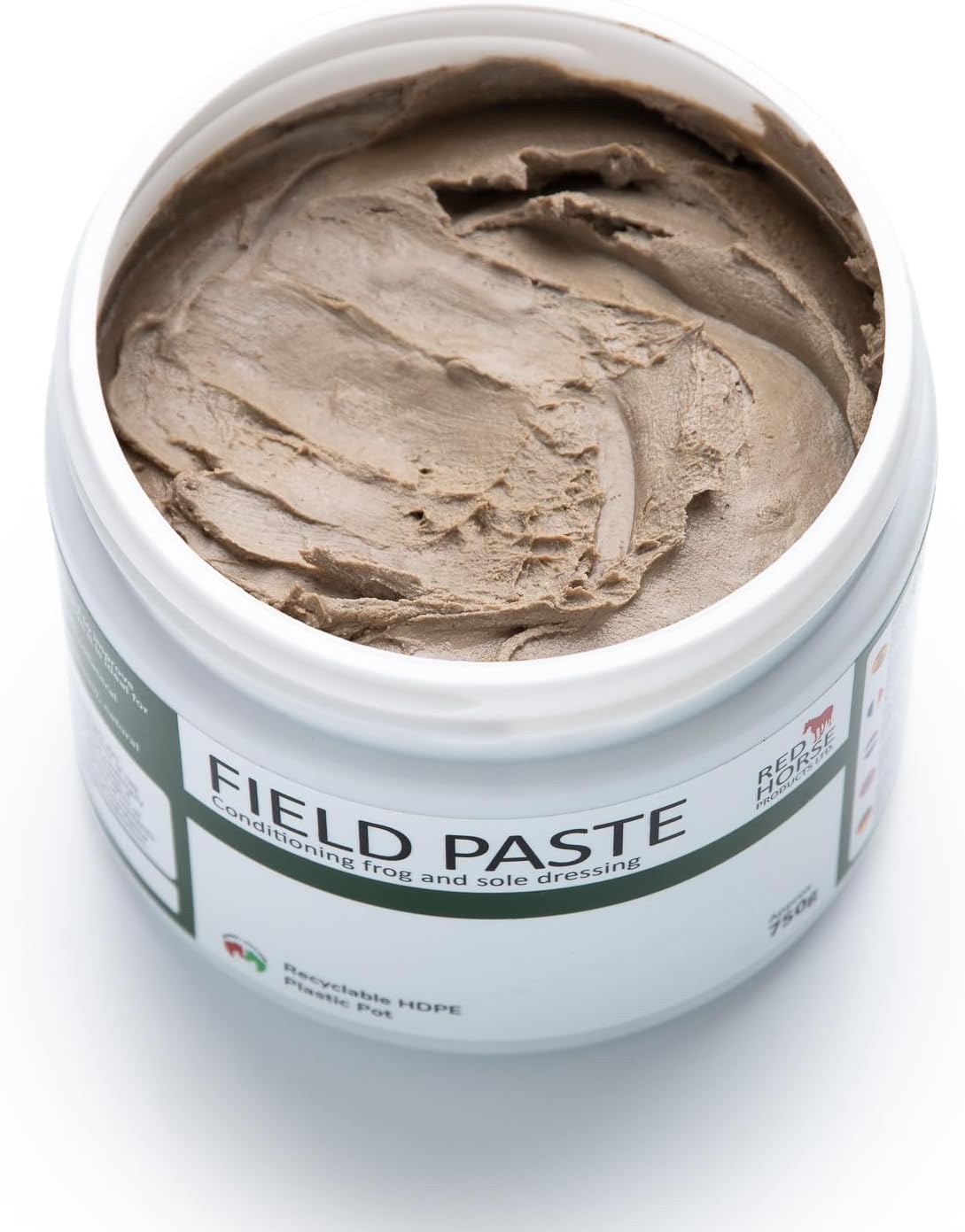 Field Paste - Antimicrobial/Antifungal Horse Hoof Sole & Frog Dressing (750g) | Hoof Thrush Treatmentl | Sole & Frog Active Clay | Non-caustic | Red