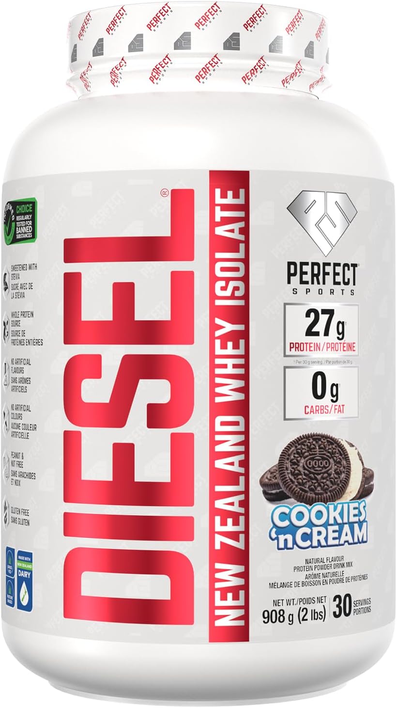 PERFECT SPORTS Diesel Whey Protein Isolate, Milk Chocolate, 2 lb