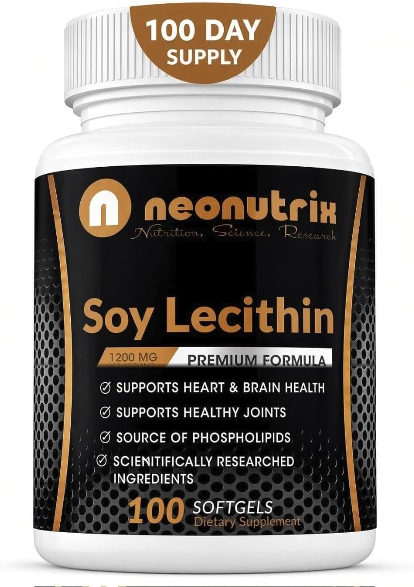 Neonutrix Soy Lecithin 1200mg - Heart & Immune Support - 100 Softgels