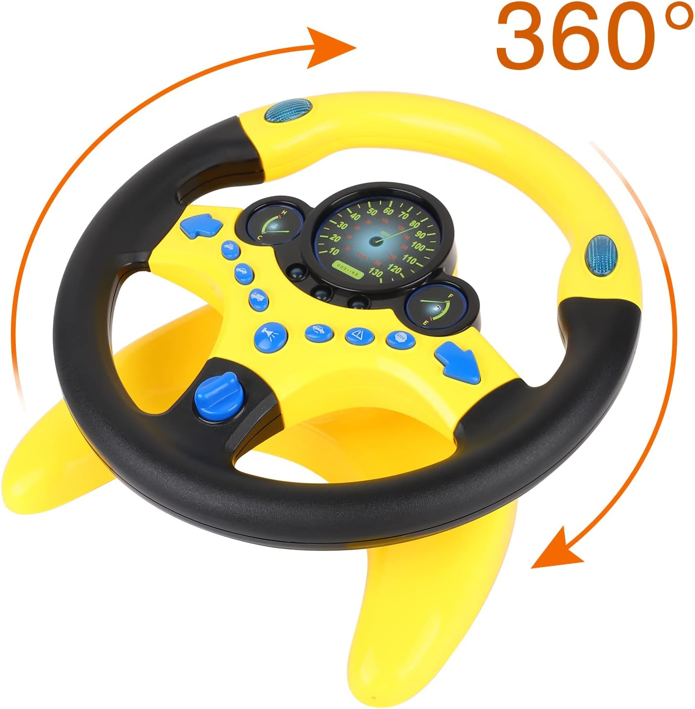 Simulated Driving Controller Portable Simulated Driving Steering Wheel Copilot Toy Children's Educational Sounding Toy Small Steering Wheel Toy Gift