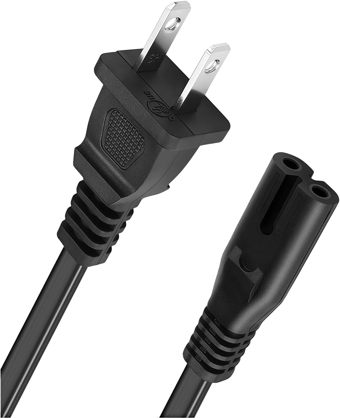 AC Power Cord for Sony PS5/PS4/PS3 Slim, Xbox Series S/Series X, Xbox One S/One X, 2 Prong C7 Universal TV Power Cable Replacement