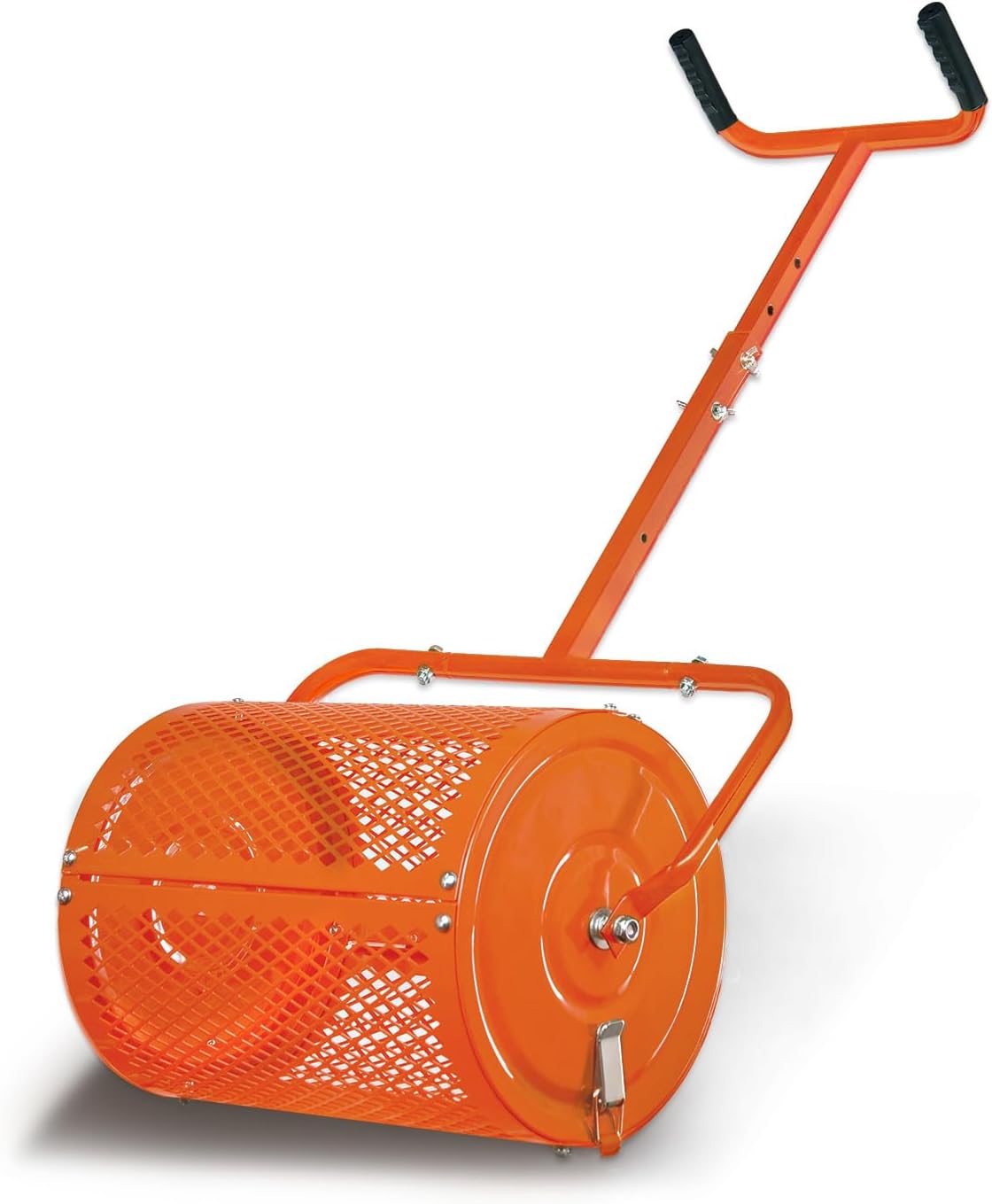 Heavy-Duty Compost Spreader for Lawn, Peat Moss Spreader, Fertilizer Spreader Roller with Adjustable Handle