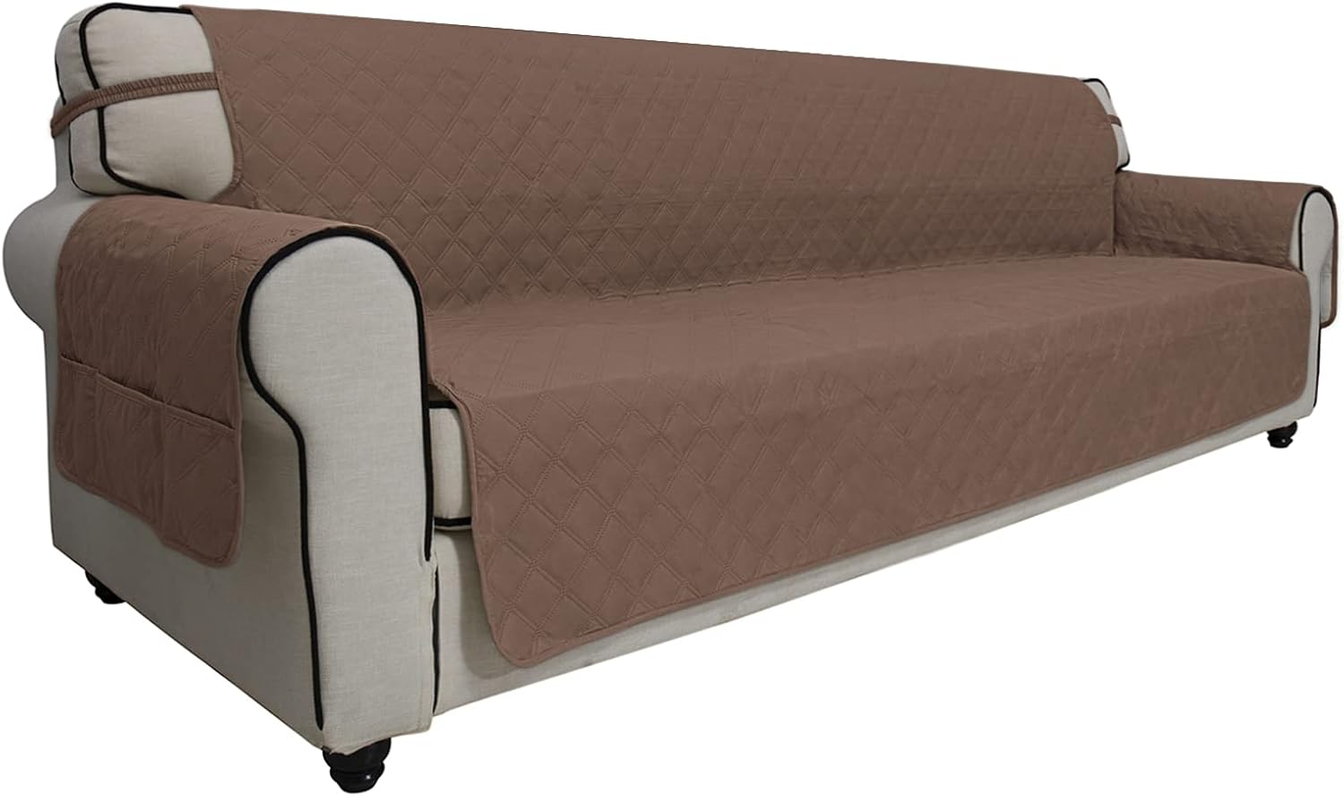 Easy-Going Waterproof Non-Slip Couch Cover, Small Recliner, Chocolate