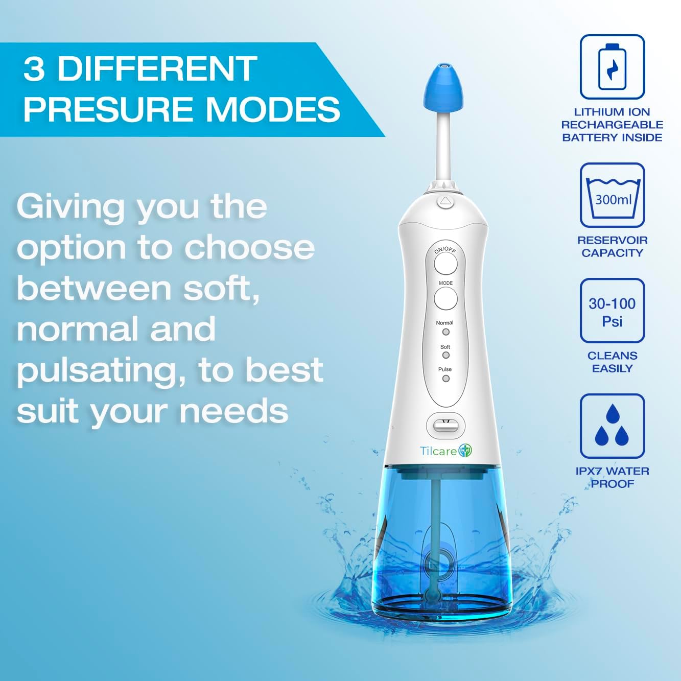 Nasal Irrigation System by Tilcare - Perfect Nasal Rinse Machine for Sinus & Allergy Relief - Electric Neti Pot for Nasal Irrigation to Cleanse Your