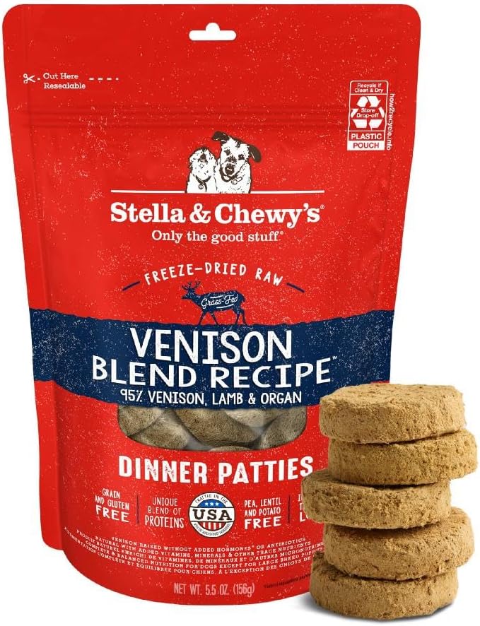 Stella & Chewy’s Freeze Dried Raw Dinner Patties – Grain Free Dog Food, Protein Rich Stella’s Super Beef Recipe – 5.5 oz