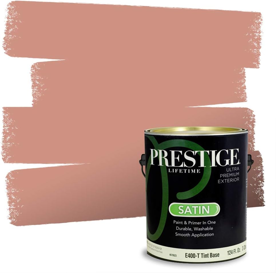 PRESTIGE Paints Exterior Paint and Primer In One, 1-Gallon, Satin, Comparable Match of Sherwin Williams* Grandeur Plum*