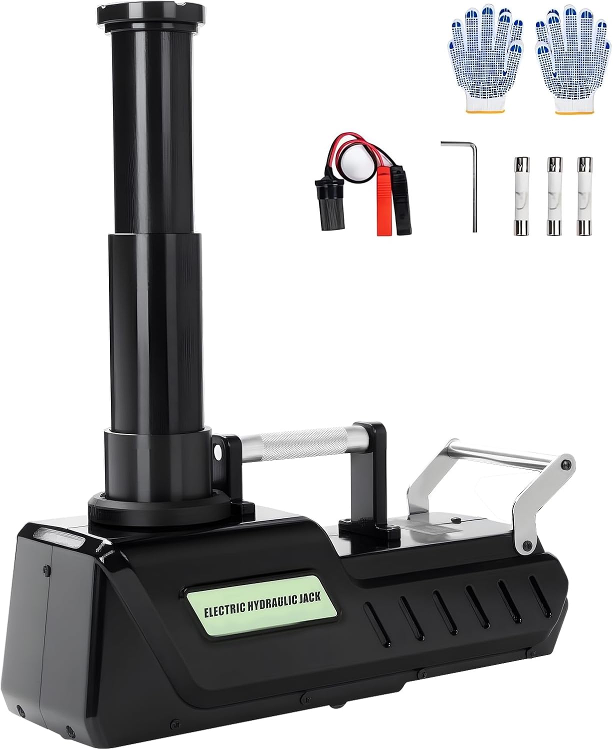 15 Ton Electric Hydraulic Car Jack,12V DC Electric Floor Jack with LED