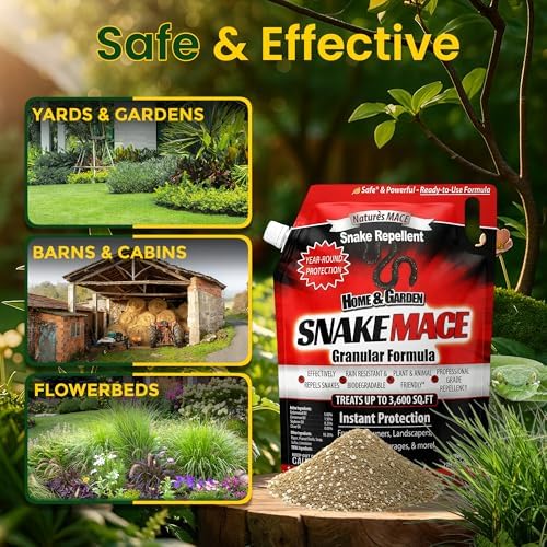 Nature's MACE Snake Mace Snake Repellent 48 oz Granules | Snake Repellent Granules for Yard, Outdoor Use, Keep Away Reptiles, Home, Garden, Granular Deterrent, Plant Friendly.