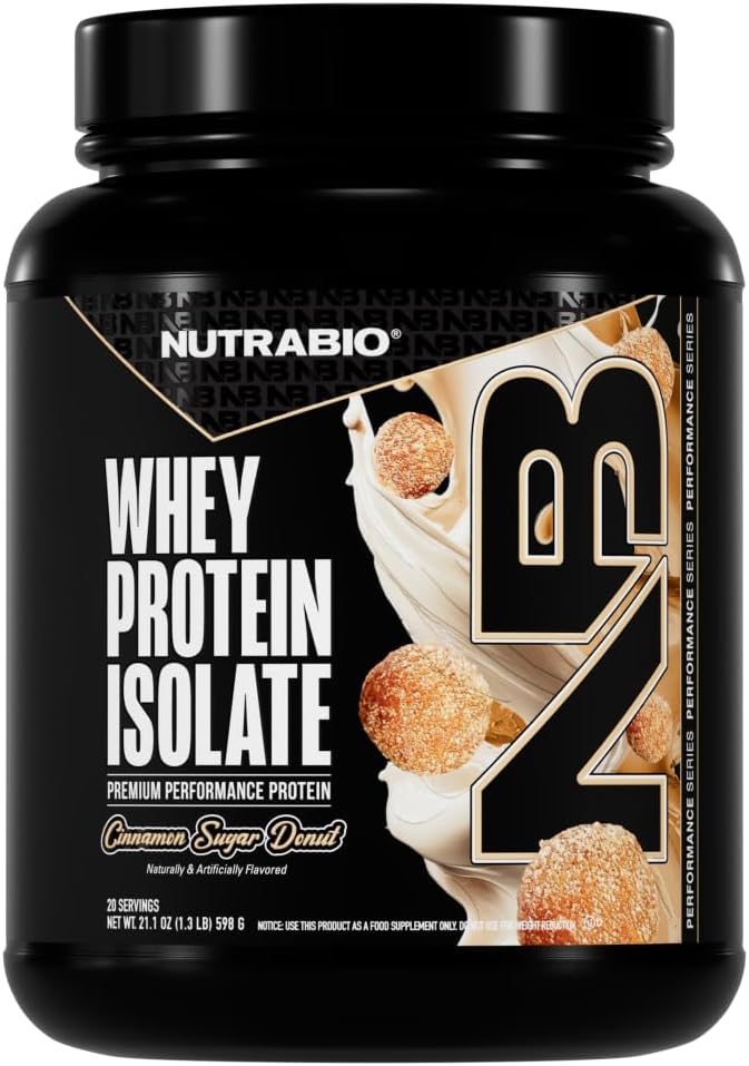 NutraBio 100% Whey Protein Isolate Protein Powder, 25g Protein with Complete Amino Acid Profile, Non-GMO, Soy & Gluten Free, Low Carb, Low Calorie Whey Protein Powder, Raw Unflavored, 20 Servings