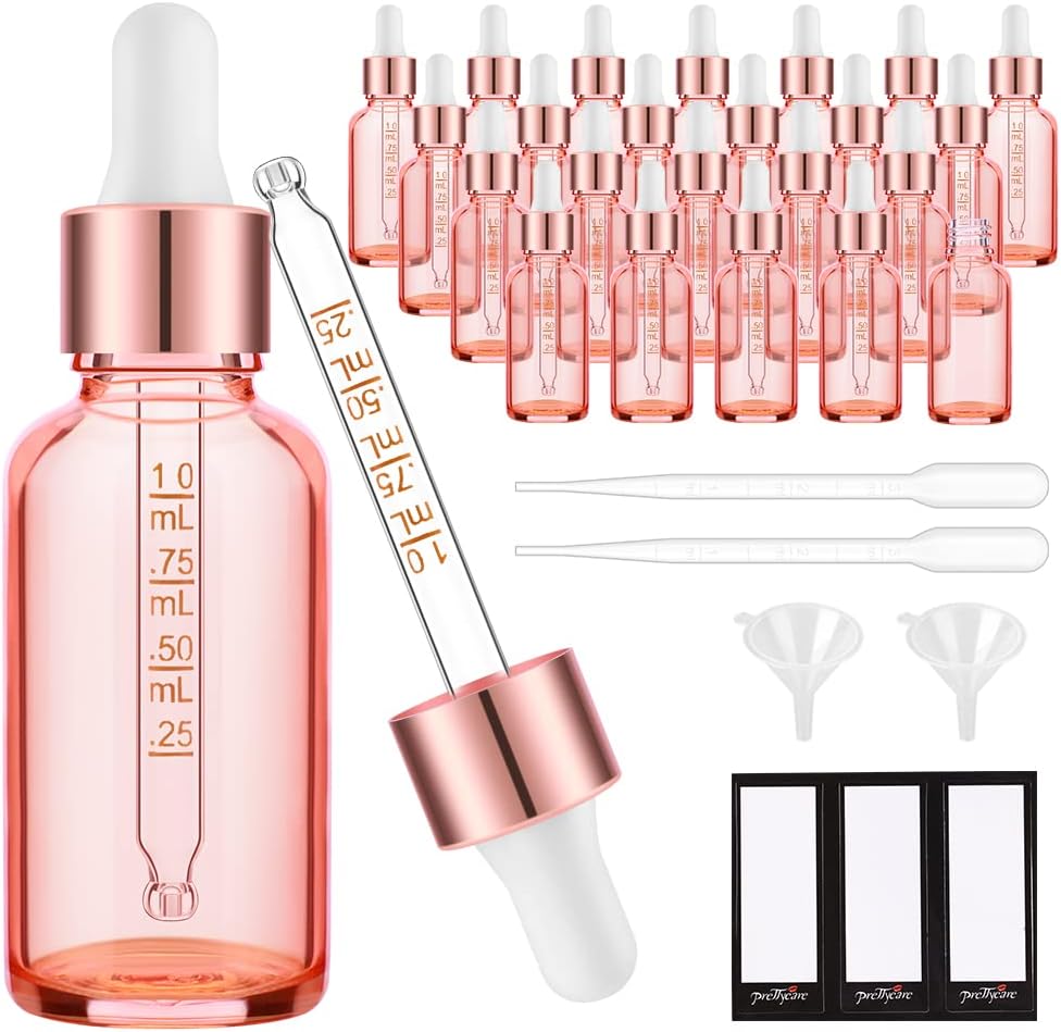 PrettyCare Glass Eye Dropper Bottles 99 Pack