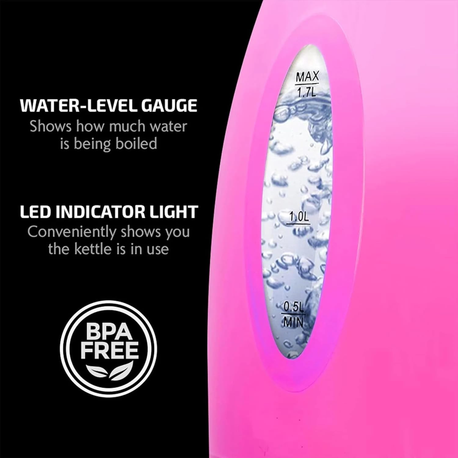 OVENTE 1.7L Electric Kettle with 1100W Fast Boiling Water, Green KP72G