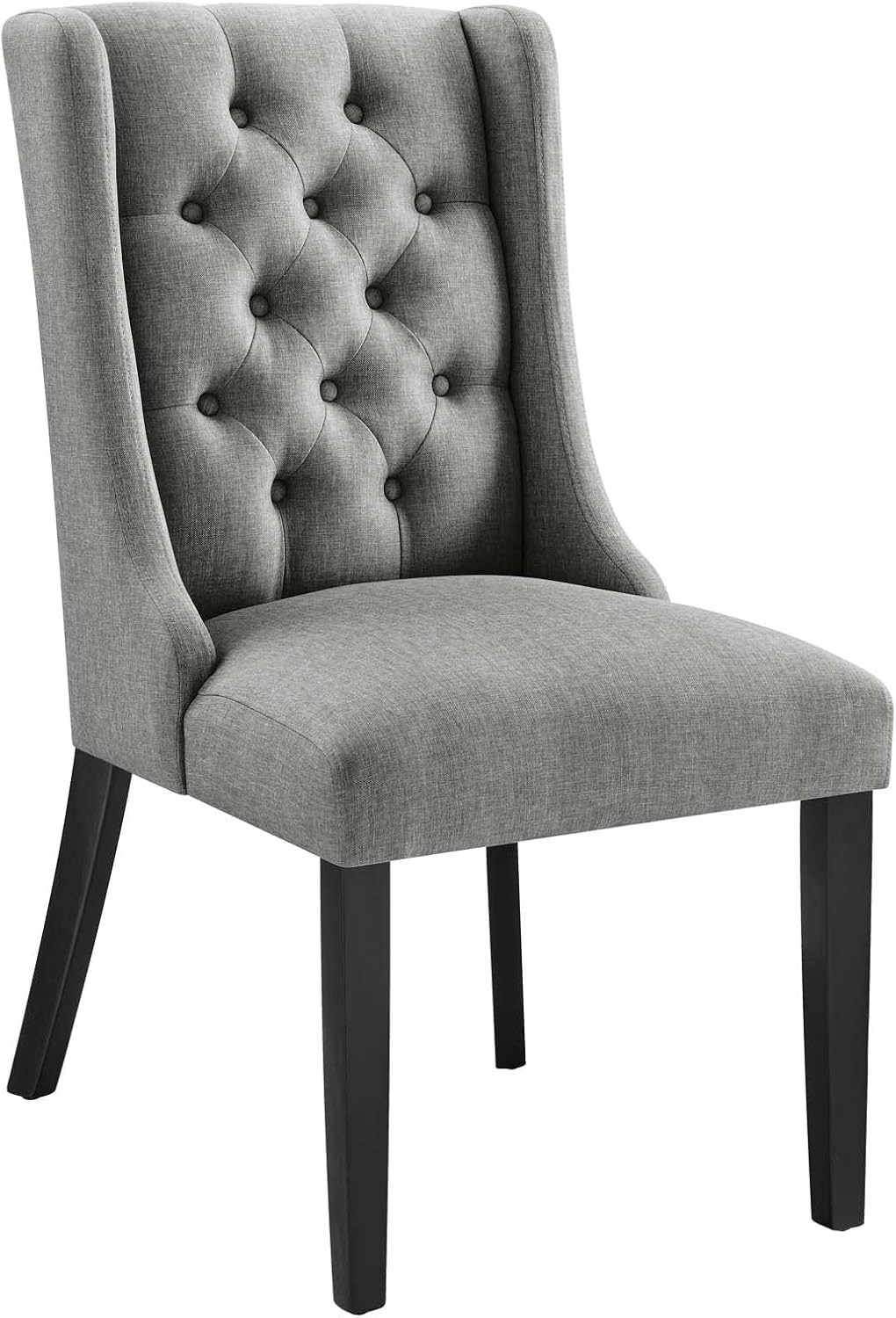 Modway Baronet Modern Tufted Upholstered Fabric Parsons Kitchen and Dining Room Chair in Beige