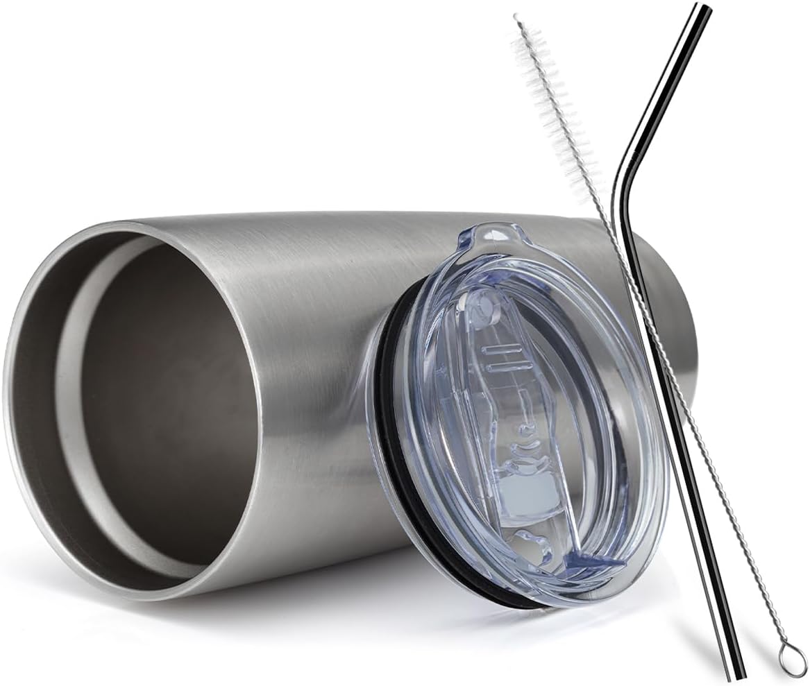 COMOOO 20oz Double Wall Vacuum Insulated Travel Mug