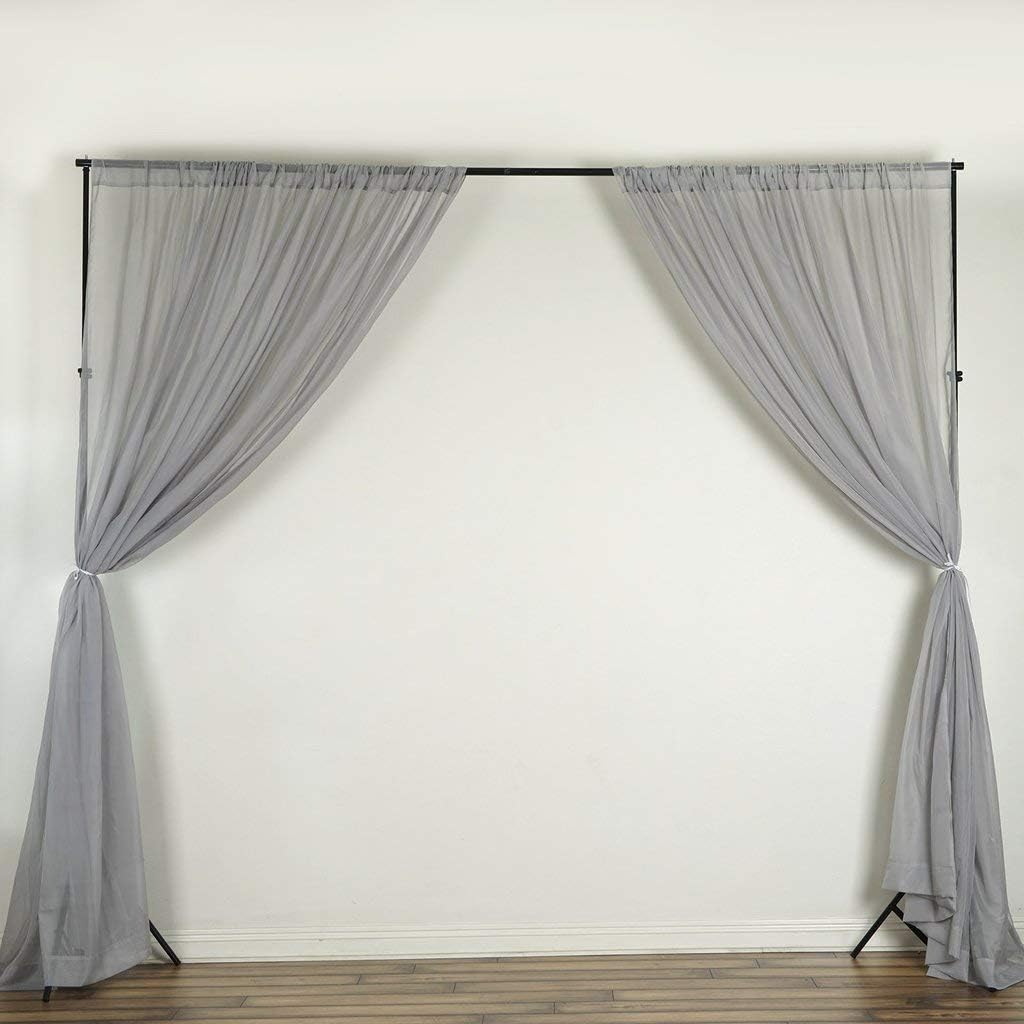AK TRADING CO. 120" Wide (10Ft Wide) Sheer Voile Drape Panels for Backdrop, Wedding Events, Ceiling Drapes, Event Masking, & Decor - Select from 6ft to 50ft Length. (10 feet x 20 feet, Red)