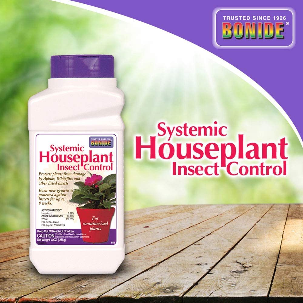 Bonide (BND951 - Systemic House Plant Insect Control, 0.22% Imidacloprid Insecticide (8 oz.), White (4)