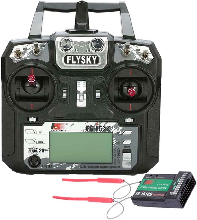 GoolRC Flysky FS-i6X 2.4GHz 10CH AFHDS 2A RC Transmitter Controller with FS-iA10B Receiver for RC Drone Airplane Helicopter