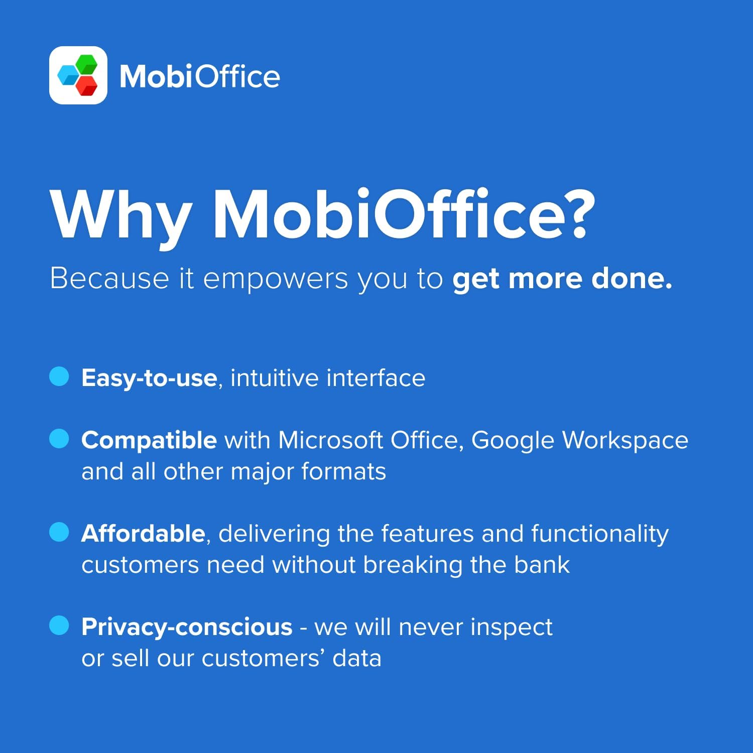 MobiOffice Lifetime 4-in-1 Productivity Suite for Windows | Lifetime License | Includes Word Processor, Spreadsheet, Presentation