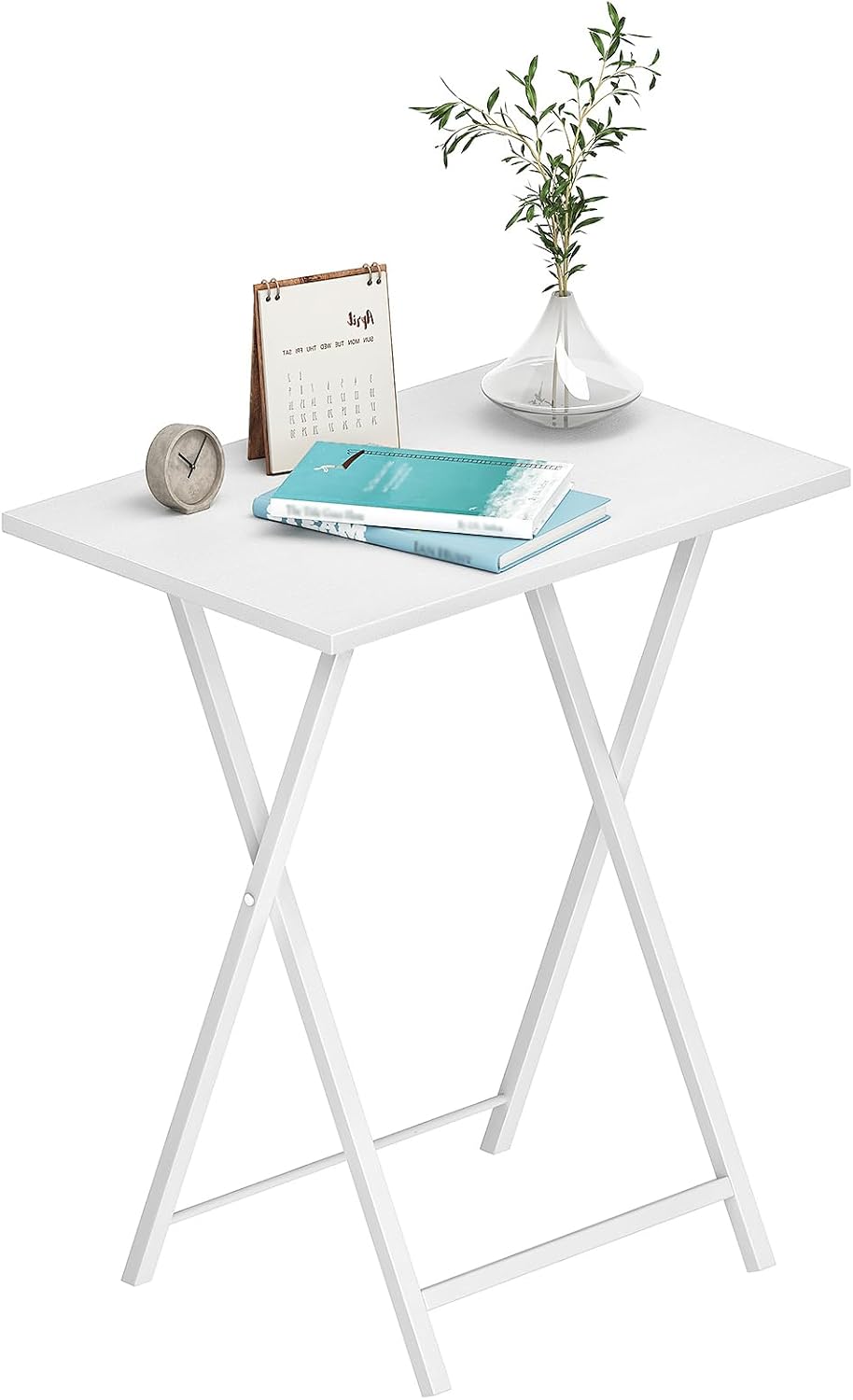 HOOBRO Folding TV Table, TV Tray, Stable Snack Table for Small Space, Portable Sofaside Desk, Easy Assembly and Storage