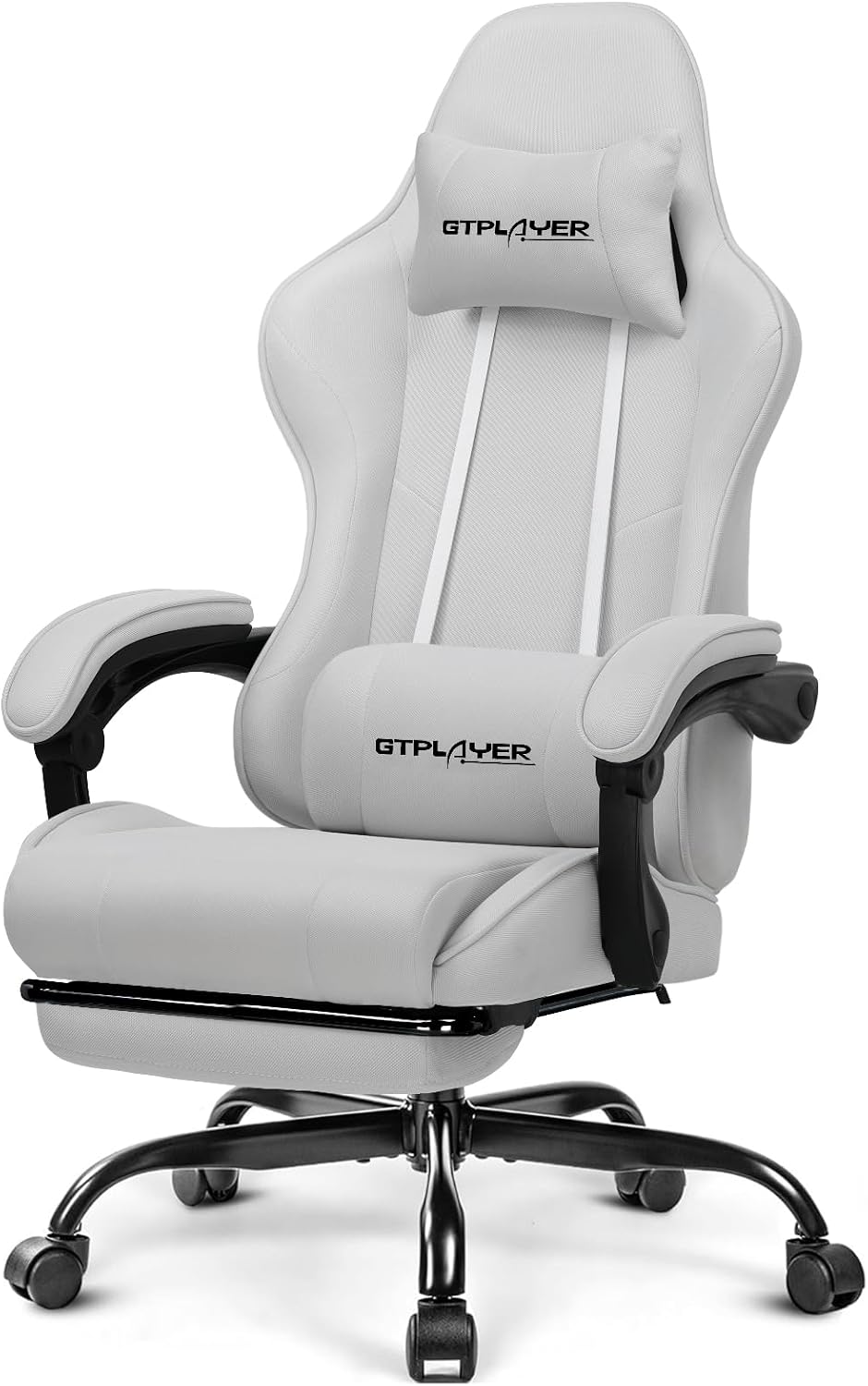 GTPLAYER Gaming Chair, Computer Chair with Footrest and Lumbar Support