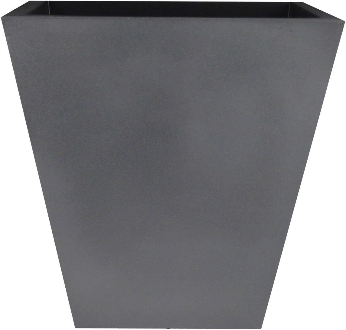 Tusco CT22BK Cosmo Square Planter, Black, 22-Inch