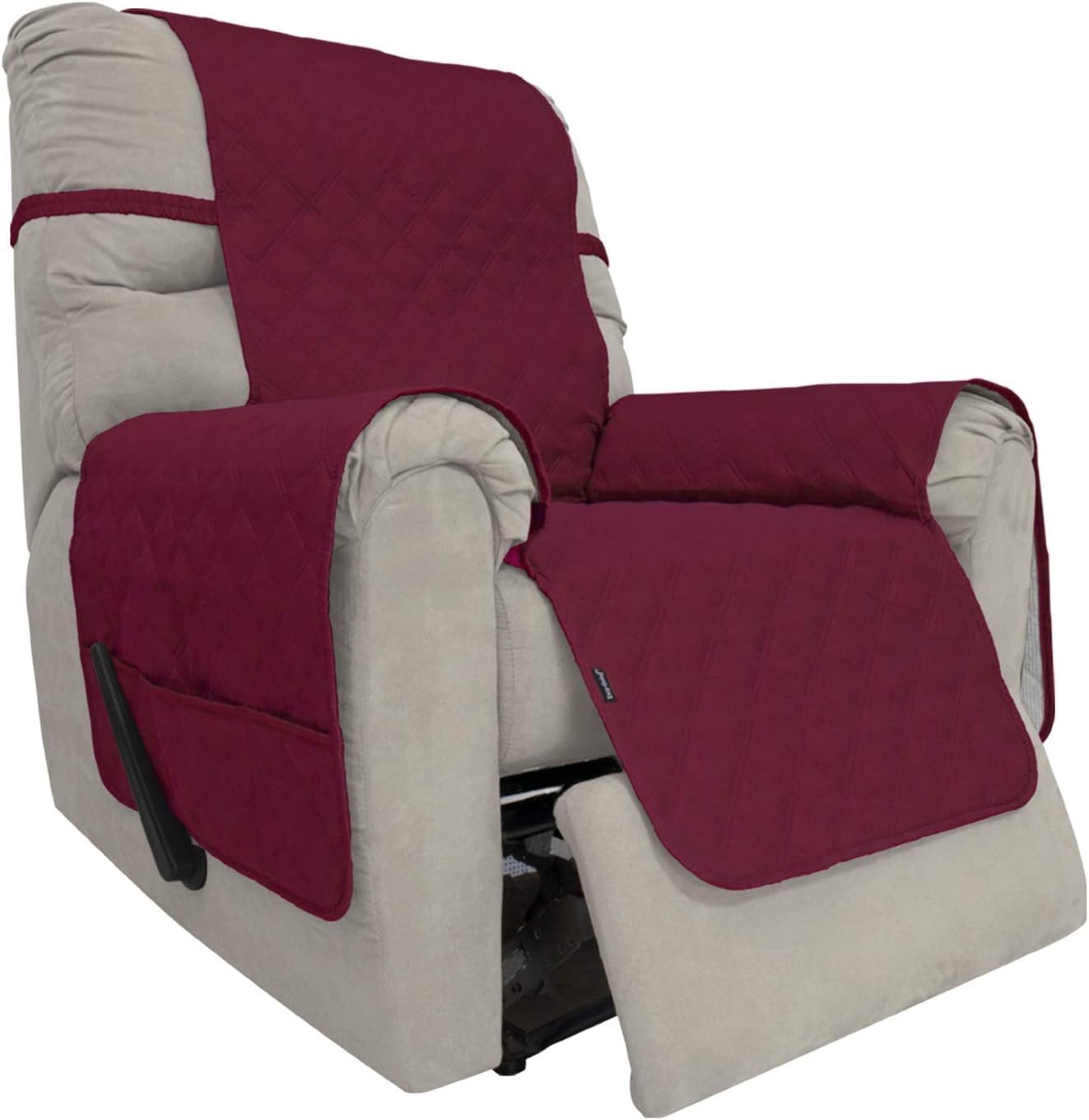 Easy-Going Waterproof Non-Slip Couch Cover, Small Recliner, Chocolate