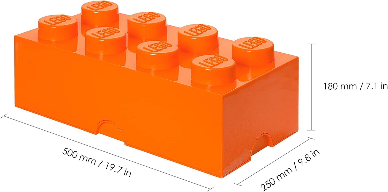 LEGO Storage Brick 8 12.1 L Storage Box with Lid Pink | Durable PVC-free plastic container for bricks, toys and clothes. Compatible with LEGO Brick Drawers and other 8-stud bins