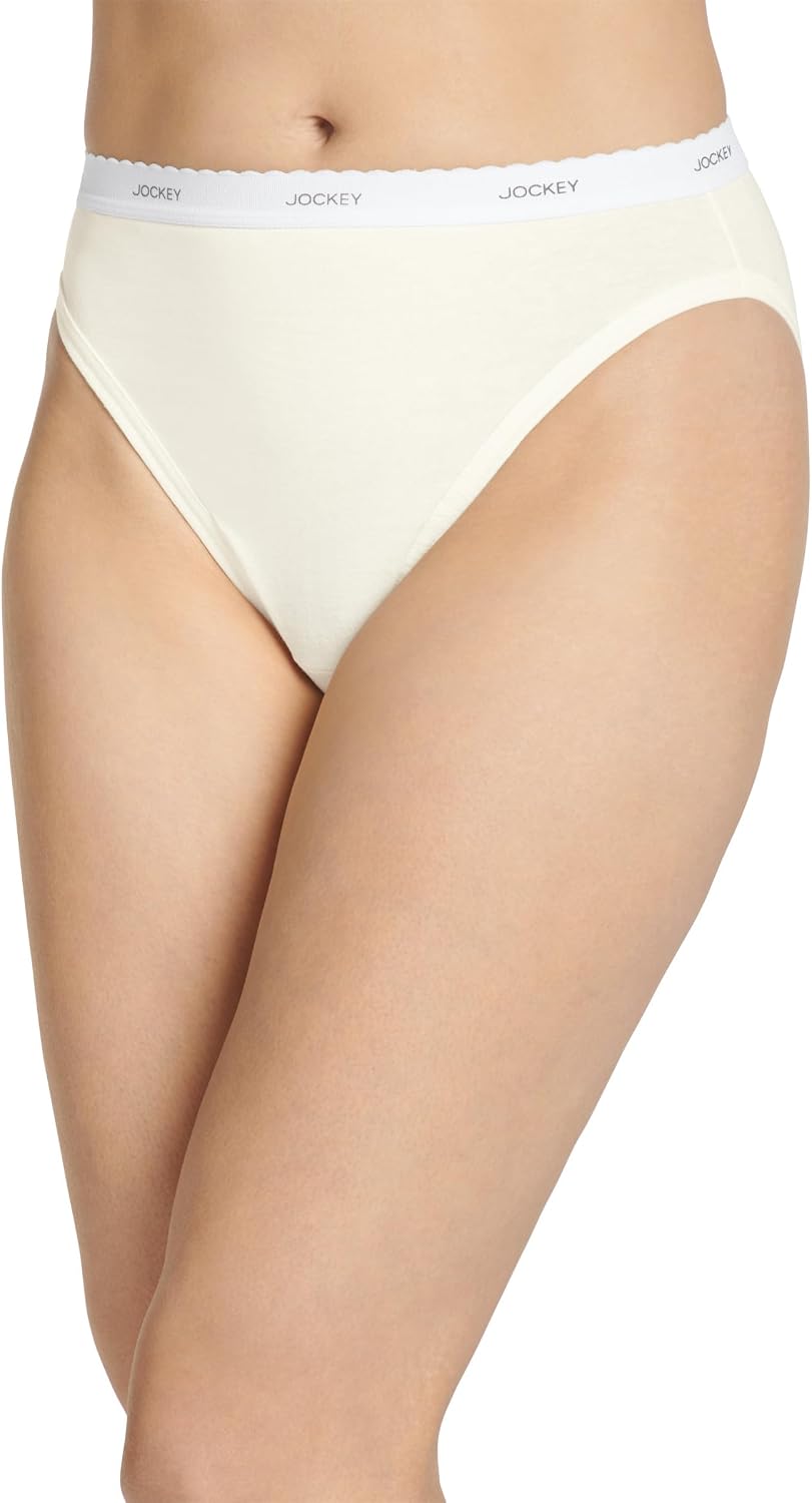 Jockey Women's Underwear 100% Cotton Classic French Cut - 3 Pack