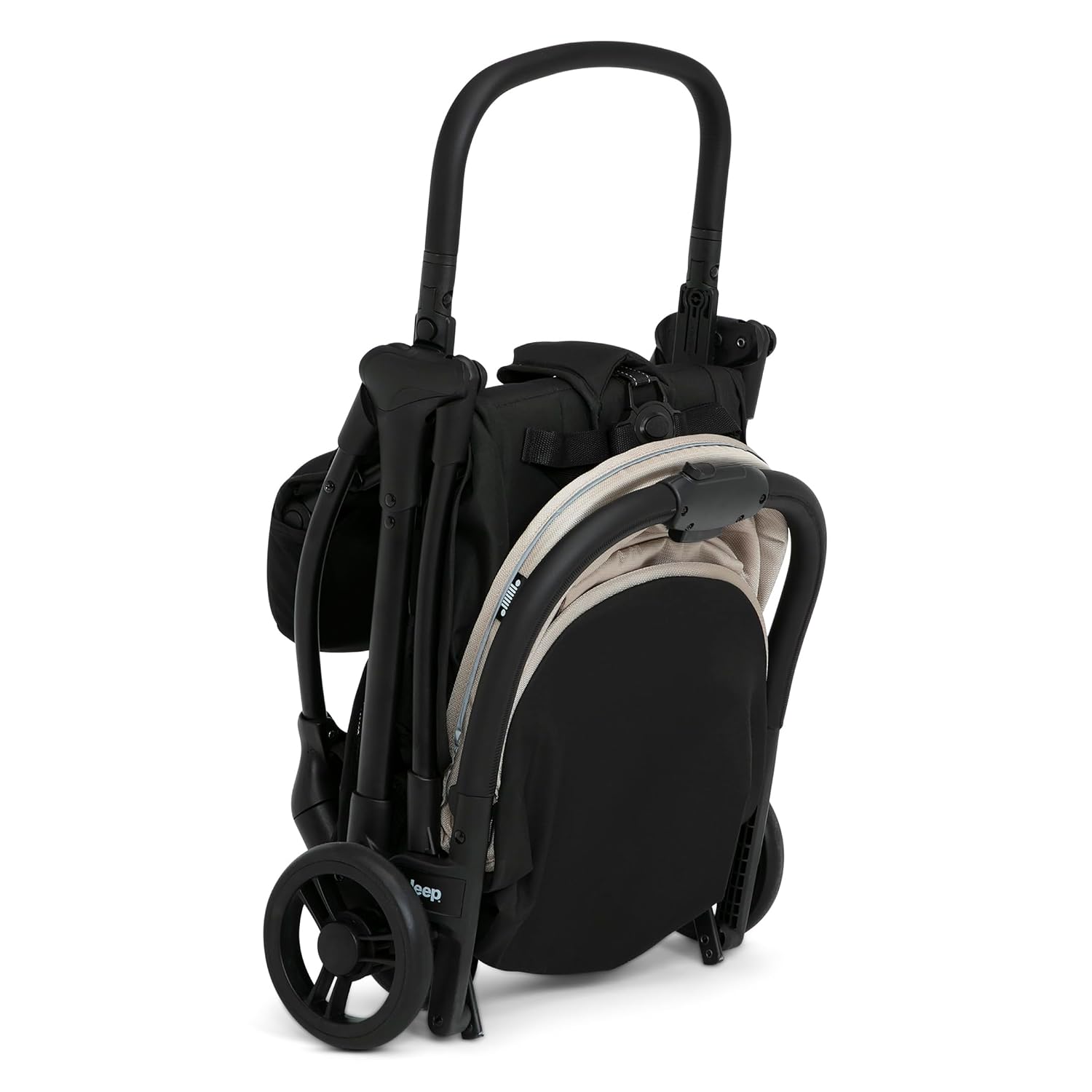 Jeep Altitude Compact Travel Stroller by Delta Children Greenguard Gold, Easy One Hand Fold, Lightweight, Extendable Canopy with Peek-a-Boo Window, Reclining Seat, 4 Wheel Suspension, Olive Green