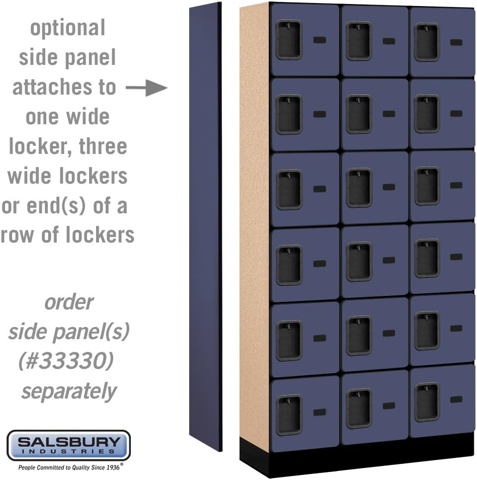 Salsbury Industries 36365MAH Six Tier Box Style Designer Wood Locker, 6' 3" x 15", Mahogany