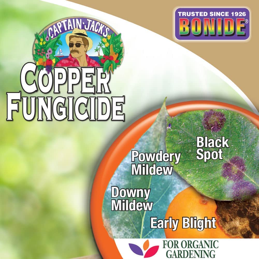 Bonide Captain Jack's Copper Fungicide, 32 oz Ready-to-Use Spray for Organic Gardening, Controls Common Diseases | For Organic Gardening, Controls Common Diseases on Plants
