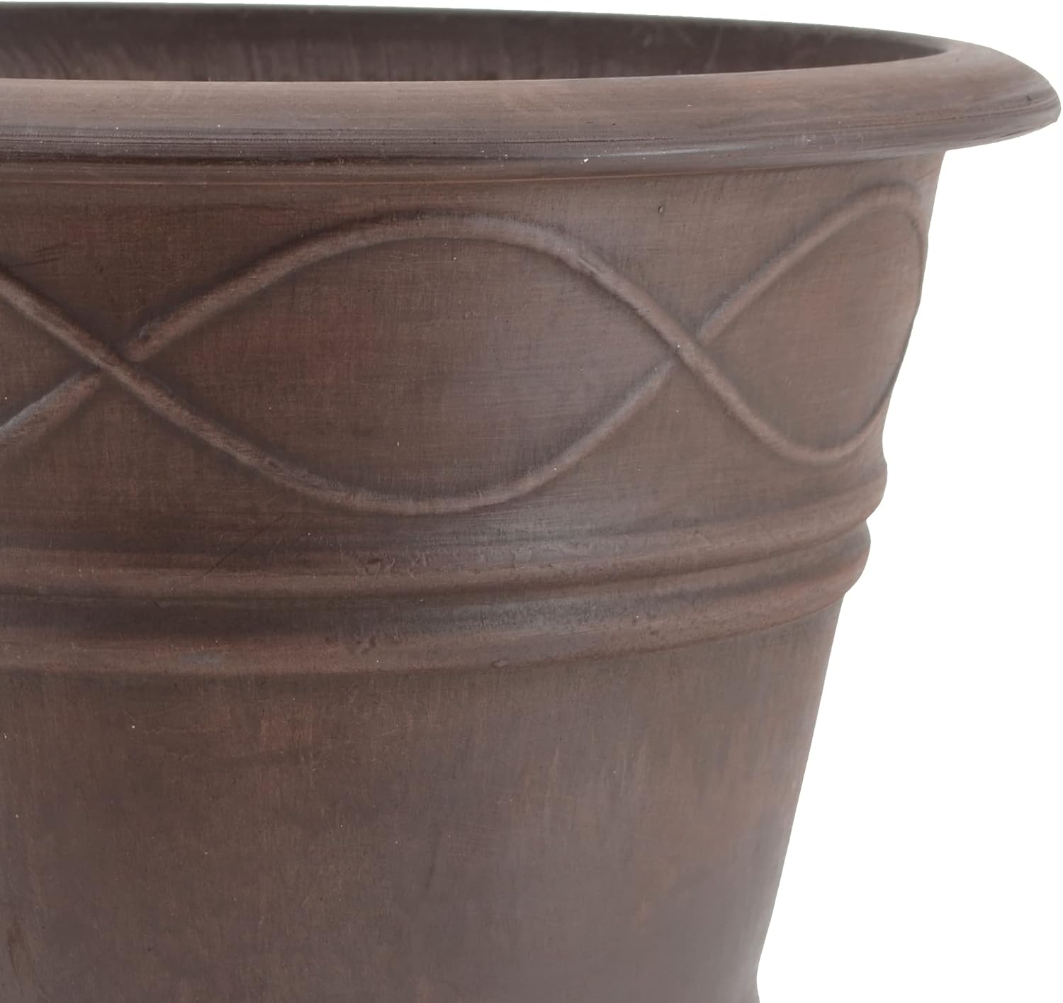 PSW Pot Collection Western Weave Planter Pot for Indoor and Outdoor Plants and Gardens, 14.5-inch, Taupe