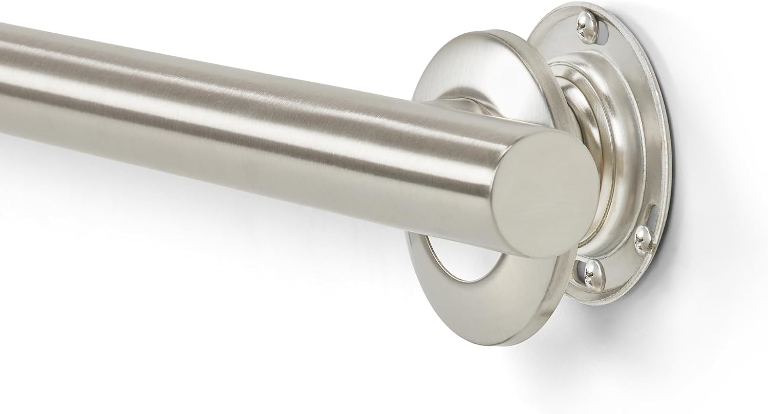 Seachrome 18-inch Coronado Designer Straight Bathroom Shower Grab Bar, Satin Stainless Steel, Brushed Nickel