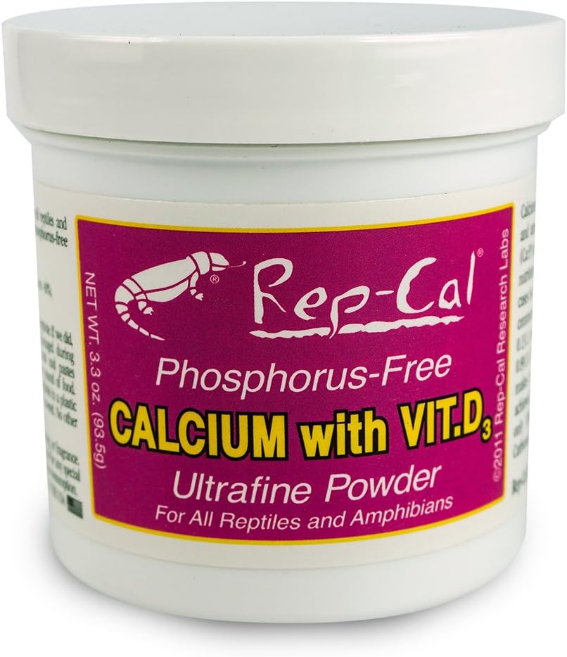 SRP00200 Phosphorous-Free Calcium Ultrafine Powder Reptile/Amphibian Supplement with Vitamin D3 | Reptile/Amphibian Supplement with Vitamin D3