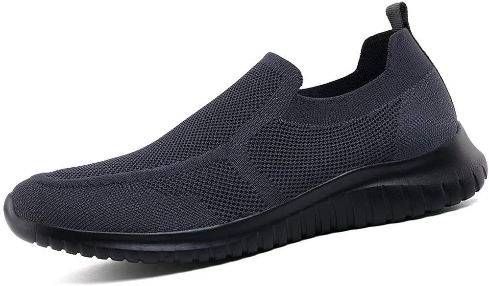 konhill Mens Slip-On Knit Walking Sneakers