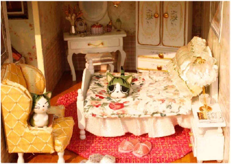 MAGQOO 3D Wooden Dollhouse Miniature DIY House Kit Tiny Mini House Kit DIY Dollhouse Miniature Kit Music Box and Glue Included(House of Fairy Tales)