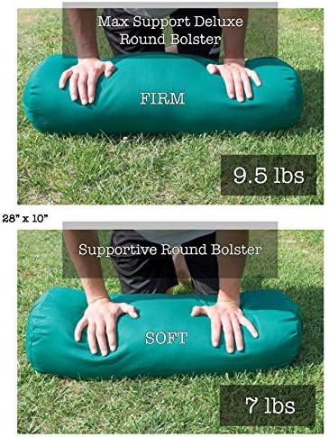 YogaAccessories MAX Support Deluxe Round Cotton Yoga Bolster
