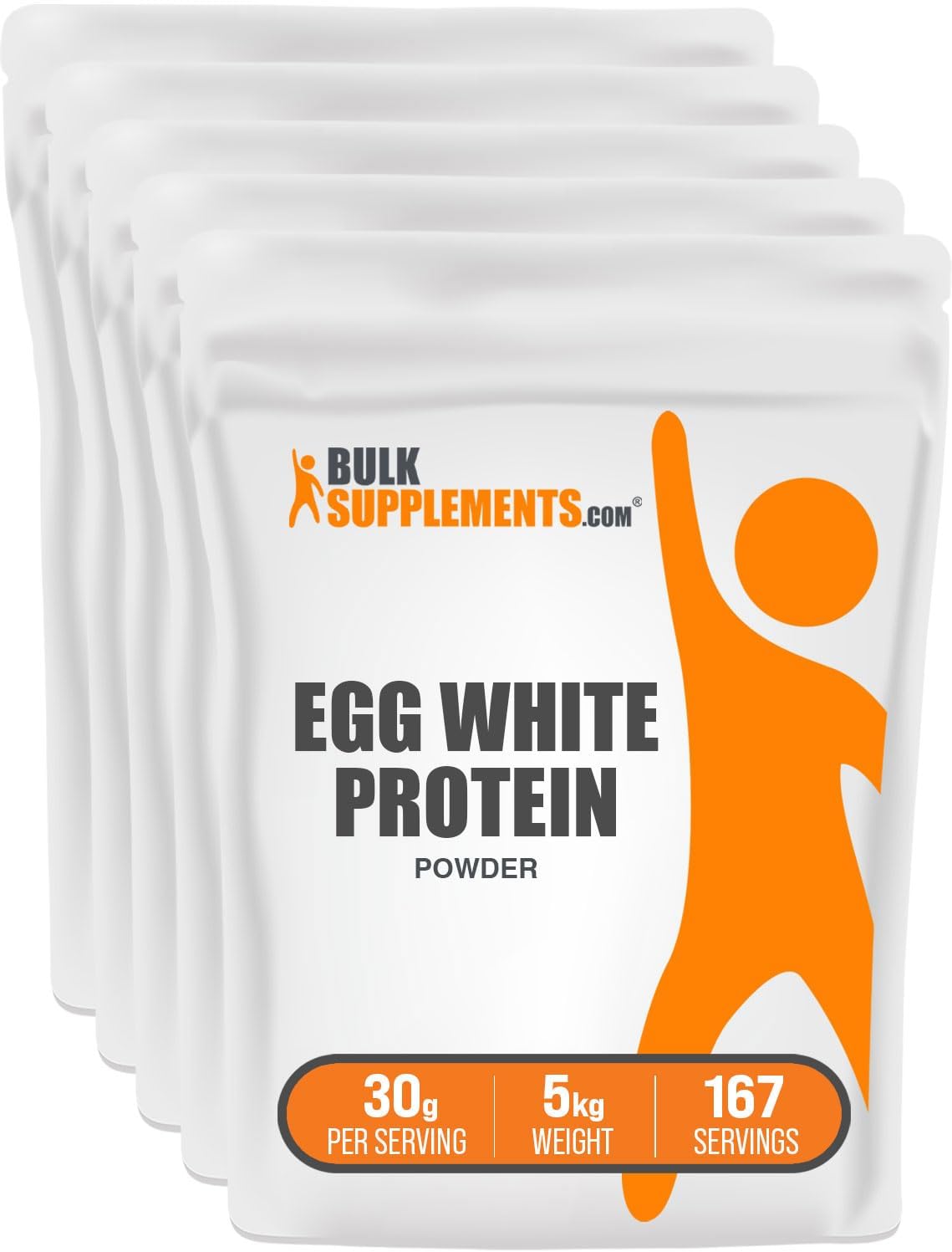 BulkSupplements.com Egg White Protein Powder - Egg White Powder, Lactose Free Protein - Unflavored & Dairy Free, 30g per Serving, 500g (1.1 lbs) (Pack of 1)