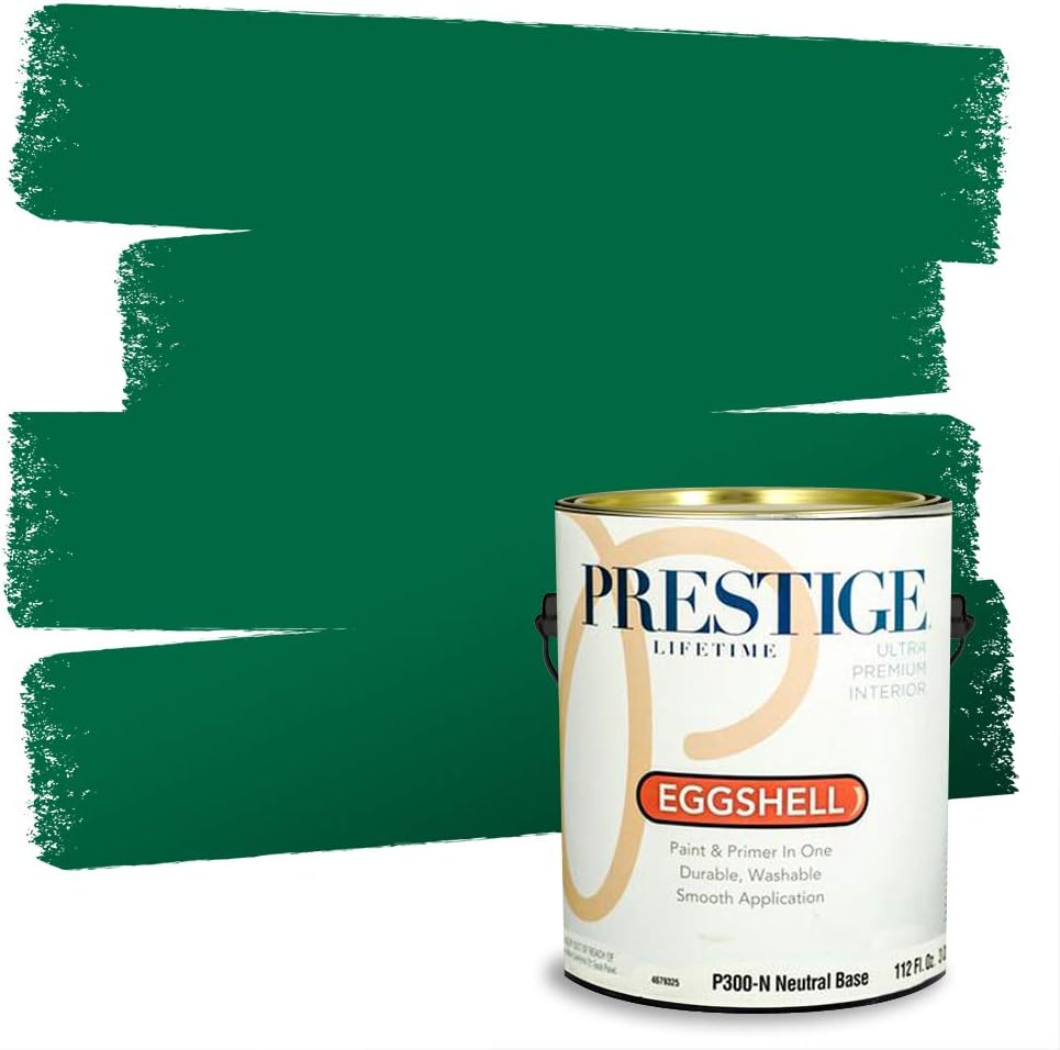 PRESTIGE Paints Exterior Paint and Primer In One, 1-Gallon, Semi-Gloss, Comparable Match of Sherwin Williams* Electric Lime*