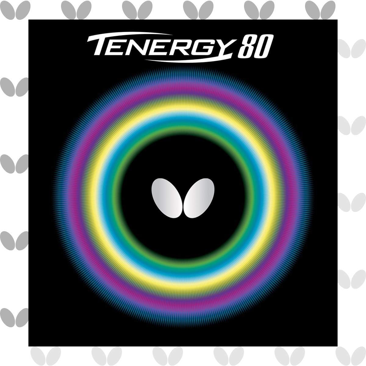 Butterfly Tenergy 80 Table Tennis Rubber | Butterfly Table Tennis Rubber | 1.7 mm, 1.9 mm, or 2.1 mm | Red or Black | 1 Inverted Table Tennis Rubber Sheet | Professional Table Tennis Rubber