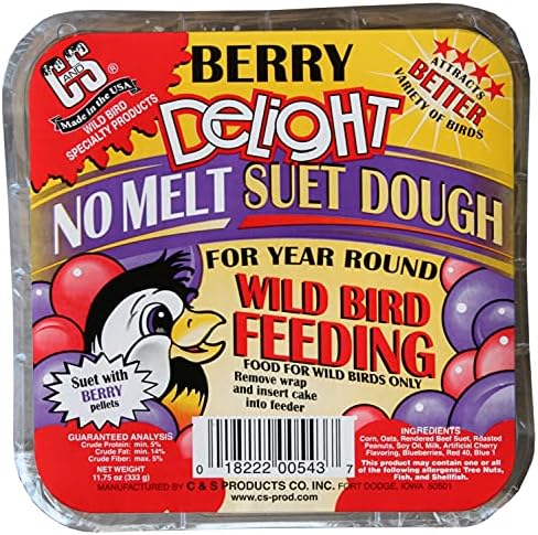 C&S CS12553 11.75 Oz Hot Pepper Delight Wild Bird No Melt Suet Dough
