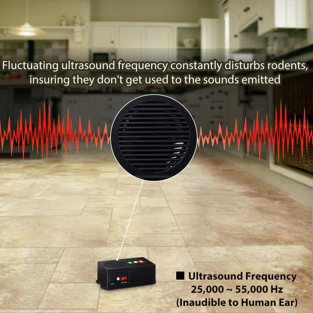 Battery Operated Under Hood Ultrasonic Rodent Repellent for Cars, Pack of 2